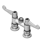 image of T&S Brass 5F-4DWS00 Equip Base Faucet, Swivel, 4", Deck Mount, Less Nozzle