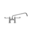 image of T&S Brass 5F-4DWX12 Equip Faucet, Swivel, 4", Deck Mount, 12" Swing Nozzle