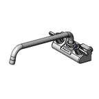 image of T&S Brass 5F-4WLX12 Equip Faucet, 4" Wall Mount, 12" Swing Nozzle, Lever Handles