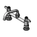 image of T&S Brass 5F-8DLX06 Equip Faucet, 8" Centers, Deck Mount, 6" Swing Nozzle