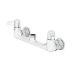 image of T&S Brass 5F-8WLX00 Equip Faucet, 8" Centers, Wall Mount, Less Nozzle, 2" Flange