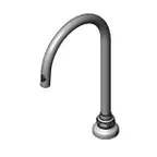 image of T&S Brass B-0545-F10 Nozzle, Swivel, Deck Mount, 9-1/16" H, 5-11/16" Spread