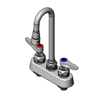 image of T&S Brass B-1110-132X-F10 Workboard/Bar Sink Faucet, Deck Mount, 4" Centers