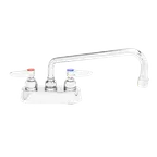 image of T&S Brass B-1113 Faucet, 4" Deck Mount, 12" Swing Nozzle