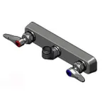 image of T&S Brass B-5125-CR-LN Workboard Mixing Faucet, Wall Mount, 8" Centers