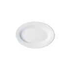 image of Winco BPO-13 Birkhall Oval Porcelain Platter, 13" L x 7-5/8" W x 1" H, White Rolled Edge - 1 Dozen