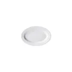image of Winco BPO-938 Oval Porcelain Platter, 9-3/8" L x 6-1/8" W x 3/4" H, White Rolled Edge - 1 Dozen
