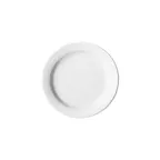image of Winco BPR-55NR Birkhall Porcelain Plate, 5-1/2" Dia x 1/2" H, Round, Narrow White Rim - 1 Dozen