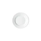 image of Winco BPR-625RE Birkhall Porcelain Plate, 6-1/4" Dia x 1/2" H, White Rounded Edge - 1 Dozen