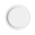 image of Winco BPR-825NR Birkhall Plate, 8-1/4" Dia x 1" H, Round, Narrow Rim, White Porcelain - 1 Dozen