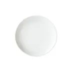 image of Winco OKP-10 10" Round Porcelain Plate, White Coupe Rim, 10" Dia x 1" H - 1 Dozen