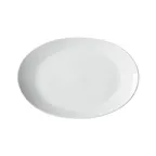 image of Winco OKP-115PL Brechia Oval Platter, 11.5" L x 9.25" W x 1.5" H, White Porcelain - 1 Dozen