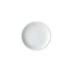 image of Winco OKP-7 - Brechia Plate, 7" Dia x 3/4" H, Round Coupe Rim, White Porcelain - 1 Dozen