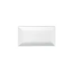 image of Winco RPR-10 Royalsquare Rectangular Porcelain Platter, 10"L x 5-1/2"W x 3/4"H, White Finish - 1 Dozen
