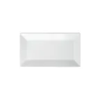 image of Winco RPR-115 Royalsquare Rectangular Platter, 11.5" L x 6.25" W x 1" H, White Porcelain, 1 Dozen