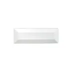 image of Winco RPR-12 Royalsquare Porcelain Platter, 12" L x 4" W x 3/4" H Rectangular White - 1 Dozen