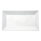 image of Winco RPR-1625 Royalsquare Rectangular Platter, 16.25" L x 9" W x 1.5" H, White Porcelain - 1 Dozen