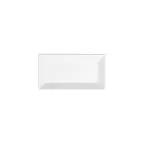 image of Winco RPR-85 Royalsquare Rectangular Platter, 8.5" L x 4.5" W x 0.75" H, White Porcelain, 1 Dozen