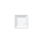 image of Winco RPS-4 Royalsquare Square Plate, 4" L x 4" W x 1/2" H, White Porcelain - 1 Dozen