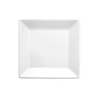 image of Winco RPS-8 Royalsquare Square Porcelain Plate, 8" L x 8" W x 3/4" H, White - 1 Dozen