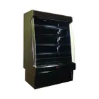 image of Howard-McCray R-OM35E-8S-B-LED 99" Vertical Packaged Meats Open Merhandiser in Black, Remote