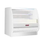 image of Howard-McCray R-OD40E-4L-C-LED 51" Dairy Curved End Open Merchandiser in White, Remote