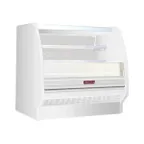 image of Howard-McCray SC-OD40E-4L-C-LED 51" Dairy Curved End Open Air Merchandiser in White, Self-Contained
