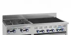 image of Imperial IR-4-RB36-CC 60" Gas Restaurant Range w/ (4) Open Burners, (1) 36" Radiant Broiler, (2) Convection Ovens, 278.000 BTU 