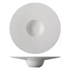 image of CAC China GDC-510 Soup Bowl, 5.5‑Oz Bone White Porcelain, 10½" Dia x 2¼" H Round, Wide Rim - Dozen