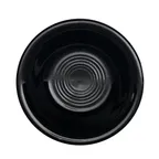 image of CACChina TG-32-BLK Tango Fruit Dish, 4" Dia. 1-1/8" H, 3-1/2 Oz., Porcelain, Black, Embossed - Dozen