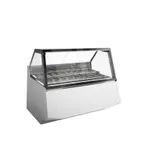 image of Ciam USA CIAM MYA MYA2GEL24I 84" Gelato/Ice Cream Dipping Cabinet w/ Curved Sneeze Guard