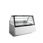 image of CIAM USA MYA2PV165I - 64" x 50" x 54" H Self‑Contained Display, Laminate Curved Glass, 2 Shelves 120V