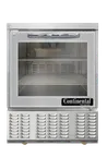 image of Continental Refrigerator UCF24SNGD 24" 1-Glass Door Undercounter Freezer, Steel, 4.3 cu ft.