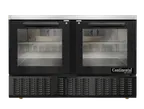 image of Continental Refrigerator UCF48NGD-B 48" 2-Glass Door Undercounter Freezer, Black Enamel Finish, 10.5 cu. ft.