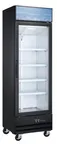 image of Drago America DR13MGF 27" Glass Door Freezer, 13 cu ft, Black Steel, LED, R290, 5/6 HP, 115V