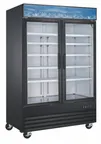 image of Drago America DR29MGHF 49" Glass Door Freezer, 29 cu ft, Black Finish, 115V, R290
