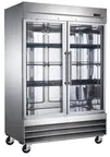image of Drago America DR47RG 54" 2-Glass Door Reach-In Refrigerator, 47 cu. ft., Bottom Mounted