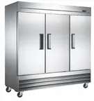 image of Drago America DR72R 81" 3-Solid Door Reach-In Refrigerator, 72 cu. ft., Bottom Mounted