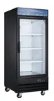 image of Drago America DR8MGF 26" Glass Door Freezer, 8 cu ft, Black Steel, LED, R290