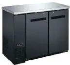 image of Drago America DRBB48SH - 12 Ft³ 2-Door Reach-In Bar Cooler,48.9"W x 24.4"D x 35.6"H, Black Steel Top