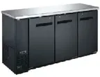 image of Drago America DRBB72SH 20 Cu ft Cooler, 72.8"W x 34.4"D x 35.6"H, Black, 3 Doors, 3/7 HP 115V R290