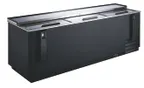 image of Drago America DRBC95 Bottle Cooler - 38 Cu Ft, 95.2"W x 34.2"H, Black Steel, 1/2 HP Side, 115V R290