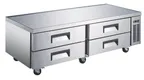 image of Drago America DRCB72 72" 4 Drawers Refrigerated Chef Base, Stainless Exterior, 15 cu. ft., R290