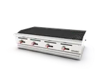 image of Drago America DRCBR48 48" Countertop Gas Charbroiler, (4) 35000 Btu Cast Iron Burners With One Standing Pilot Per Burner