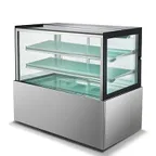 image of Drago America DRCD48-2 14 cu ft Display, 47"W x 47"H, Silver Glass Doors, 12V LED, 32‑43°F