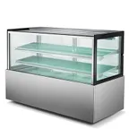 image of Drago America DRCD72-2 21 Cu Ft Display Case, 71"W x 29"D x 47"H, Silver, 4 Shelves,LED, 1/2 HP 115V