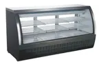 image of Drago America DRDC80 Case, 32 Ft³, 78.8"W×32.5"D×42.9"H, Black Curved, 9 Shelves, 3/8 HP Compressor