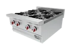 image of Drago America DRHP24 24" Countertop Gas Hotplate, (4) 30000 Btu Cast Iron Burners With One Standing Pilot Per Burner