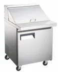 image of Drago America DRSP27-12M 27" 1-Door Mega Top Sandwich Prep Table, 12 Pans, Stainless Steel