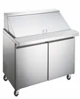 image of Drago America DRSP36-15M 36" 2-Door Mega Top Sandwich Prep Table, 15 Pans, Stainless Steel